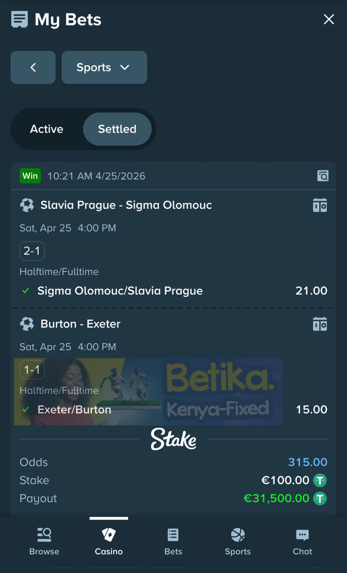 betika ht ft fixed matches 25.04.2026