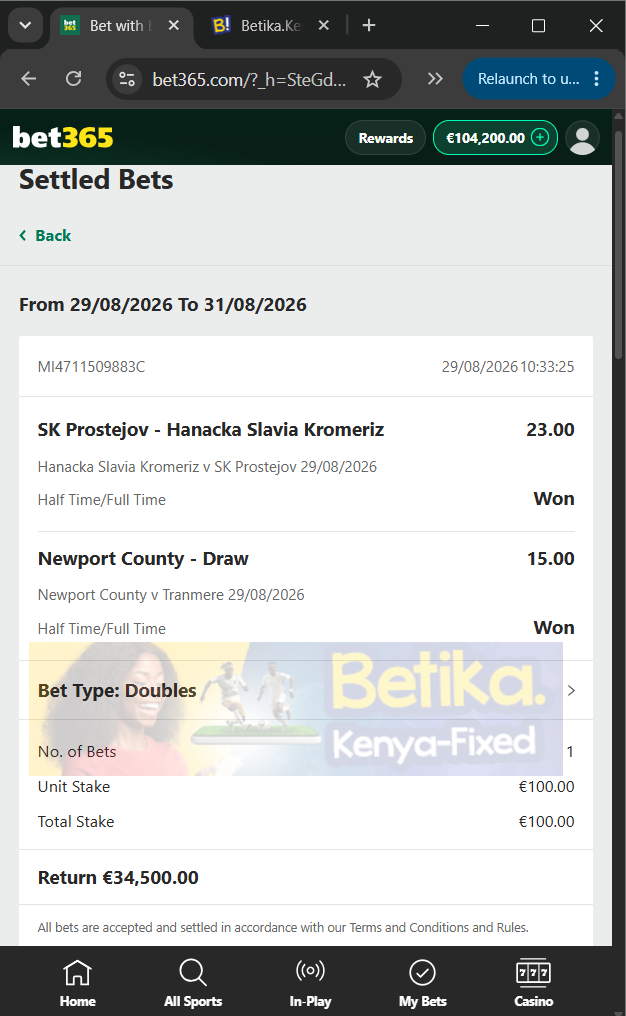 betika ht ft fixed matches 29.08.2026